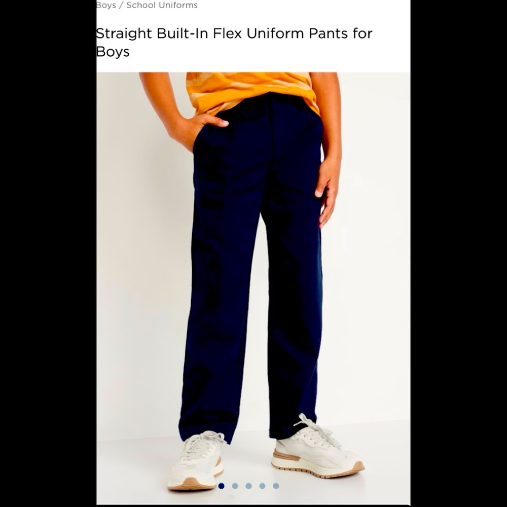 Reinforced knee boys school uniform pant